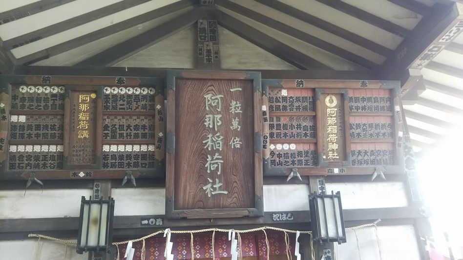 阿那稲荷神社(下社)の扁額